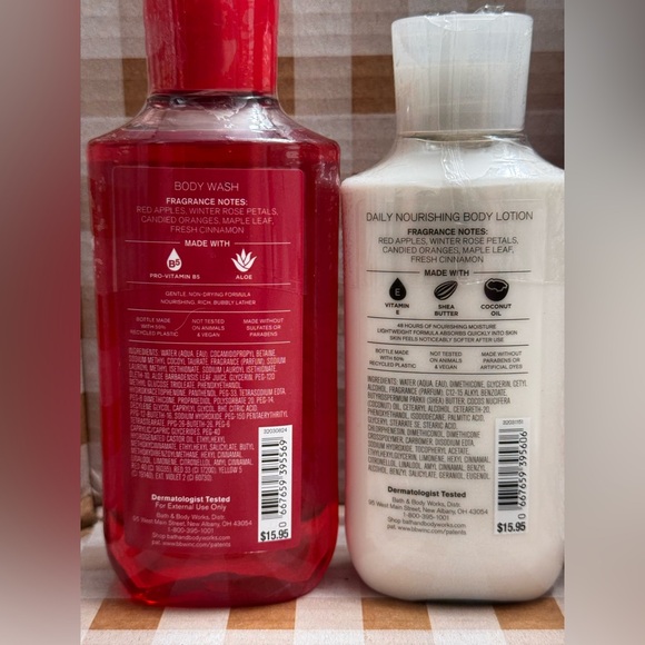 NEW B&BW Winter Candy Apple 4 pc set•body lotion, body wash, body cream & more - Picture 4 of 6